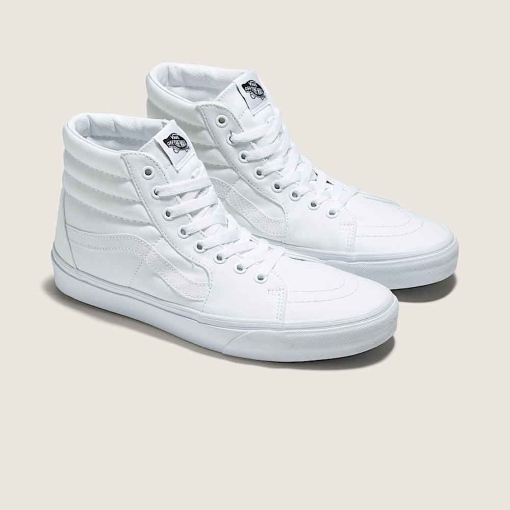 Vans Men's Classic White Sk8 High-Tops - Vans Sneakers